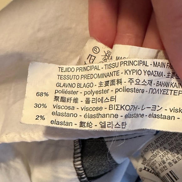 Zara Trafaluc Collection Dress with Black/White Checks - Size S - Picture 6 of 6